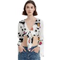 Playing Pandas Cartoons Trumpet Sleeve Cropped Top View1