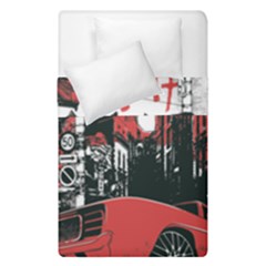 Cars City Fear This Poster Duvet Cover Double Side (single Size) by Sarkoni