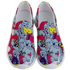 Fresh Urban Cartoon Monster Illustration Cartoon Character Text Men s Lightweight Slip Ons by Sarkoni