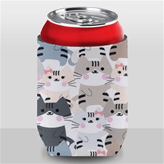 Cute Cat Couple Seamless Pattern Cartoon Can Holder by Bedest