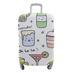 Drinks Cocktails Doodles Coffee Luggage Cover (small) by Apen