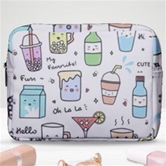 Drinks Cocktails Doodles Coffee Make Up Pouch (large) by Apen