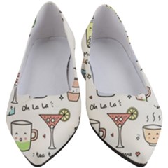 Drinks Cocktails Doodles Coffee Women s Block Heels  by Apen