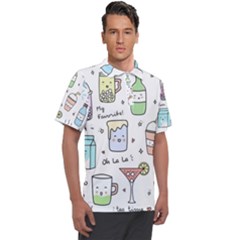 Drinks Cocktails Doodles Coffee Men s Polo T-shirt by Apen