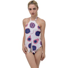 Fruits Halves Pattern Design Go With The Flow One Piece Swimsuit by Apen