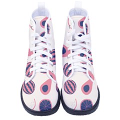 Fruits Halves Pattern Design Kid s High-top Canvas Sneakers by Apen