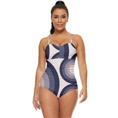 Circle Tile Design Pattern Retro Full Coverage Swimsuit by Ravend