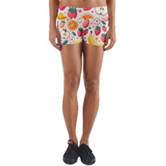 Fruit Sweet Pattern Yoga Shorts by Ravend