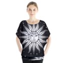 Sun Moon Star Universe Space Batwing Chiffon Blouse View1