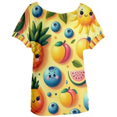 Fruits Fresh Sweet Pattern Women s Oversized T-shirt by Ravend