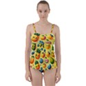 Fruits Fresh Sweet Pattern Twist Front Tankini Set View1