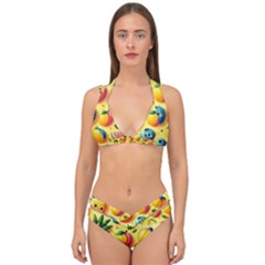 Fruits Fresh Sweet Pattern Double Strap Halter Bikini Set by Ravend