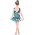 Leaves Tropical Exotic Green Plant Kids  Skater Dress Swimsuit View2