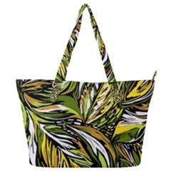 Foliage Pattern Texture Background Full Print Shoulder Bag by Ravend