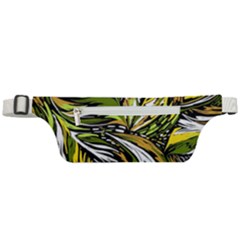 Foliage Pattern Texture Background Active Waist Bag by Ravend