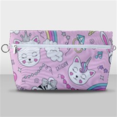 Beautiful Cute Animals Pattern Pink Handbag Organizer by Grandong