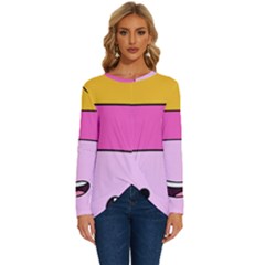 Adventure Time Princess Bubblegum Long Sleeve Crew Neck Pullover Top by Sarkoni