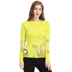 Adventure Time Jake The Dog Finn The Human Artwork Yellow Women s Long Sleeve Rash Guard by Sarkoni