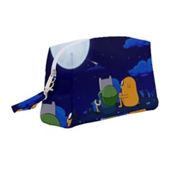 Adventure Time Jake And Finn Night Wristlet Pouch Bag (medium) by Sarkoni