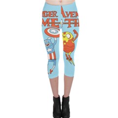 Adventure Time Avengers Age Of Ultron Capri Leggings  by Sarkoni