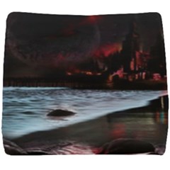 Artistic Creepy Dark Evil Fantasy Halloween Horror Psychedelic Scary Spooky Seat Cushion by Sarkoni