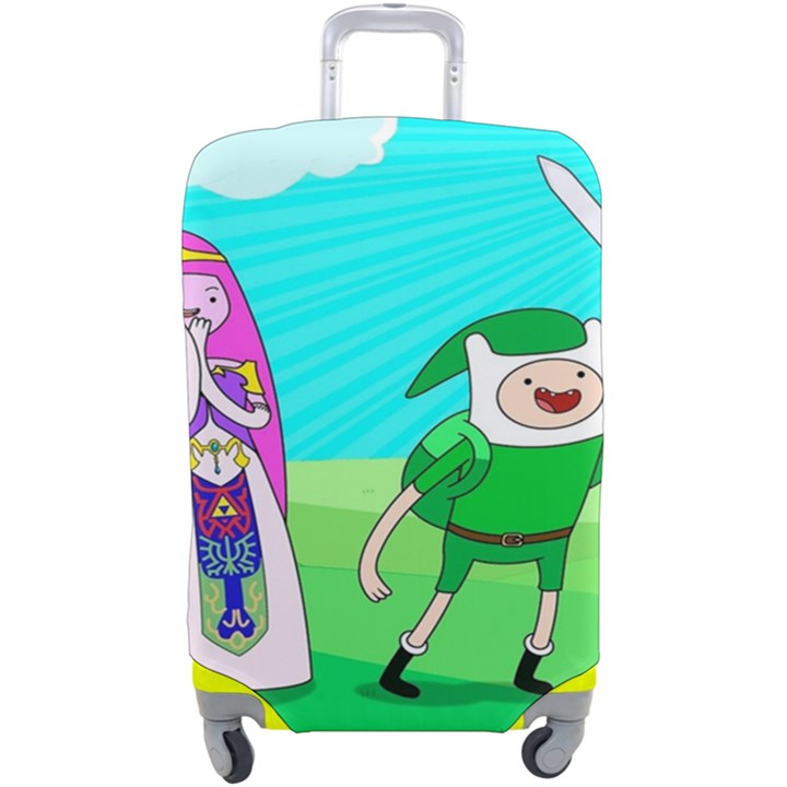 Adventure Time The Legend Of Zelda Parody Luggage Cover (Large)