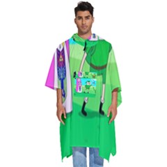 Adventure Time The Legend Of Zelda Parody Men s Hooded Rain Ponchos by Sarkoni