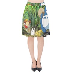 Anime My Neighbor Totoro Jungle Velvet High Waist Skirt by Sarkoni