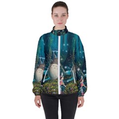 Anime My Neighbor Totoro Jungle Natural Women s High Neck Windbreaker by Sarkoni