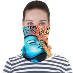 Color Detail Dream Fantasy Neon Psychedelic Teaser Face Seamless Bandana (adult) by Sarkoni