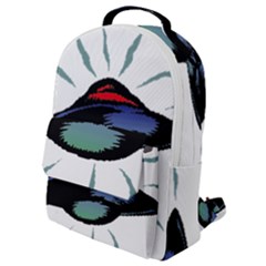 Alien Unidentified Flying Object Ufo Flap Pocket Backpack (small) by Sarkoni