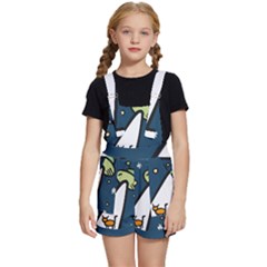 Ufo Alien Unidentified Flying Object Kids  Short Overalls by Sarkoni