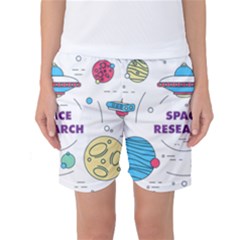 Unidentified Flying Object Ufo Space Outer Women s Basketball Shorts by Sarkoni