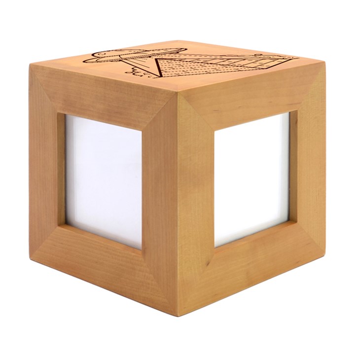 Unidentified Flying Object Ufo Under The Pyramid Wood Photo Frame Cube