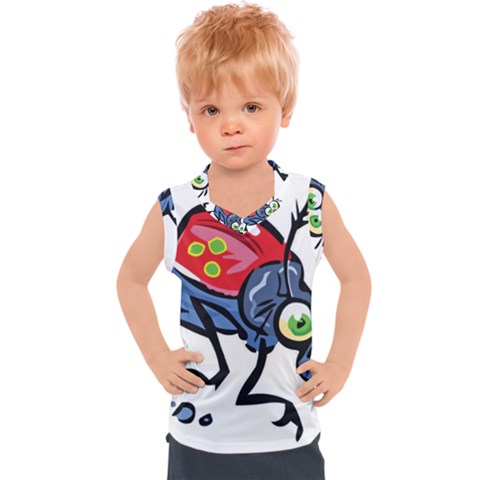 Bug Black Insect Animal Kids  Sport Tank Top by Sarkoni