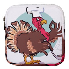 Turkey Chef Cooking Food Cartoon Mini Square Pouch by Sarkoni