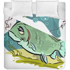 Fish Hook Worm Bait Water Hobby Duvet Cover Double Side (king Size) by Sarkoni