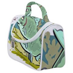 Fish Hook Worm Bait Water Hobby Satchel Handbag by Sarkoni