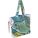 Fish Hook Worm Bait Water Hobby Drawstring Tote Bag View2