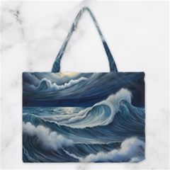 Waves Storm Sea Medium Tote Bag by Bedest