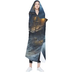 House Waves Storm Wearable Blanket by Bedest