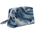 Waves Storm Sea Moon Landscape Wristlet Pouch Bag (Large) View1