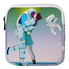 Astronaut Kiss Space Baby Mini Square Pouch by Bedest