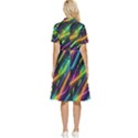 Vibrant Neon Dreams Button Top Knee Length Dress View2