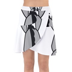 Donkey Ass Funny Nice Cute Floppy Wrap Front Skirt by Sarkoni