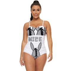 Donkey Ass Funny Nice Cute Floppy Retro Full Coverage Swimsuit by Sarkoni