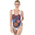 Gorilla Ape Zoo Mammal Usa High Leg Strappy Swimsuit View1