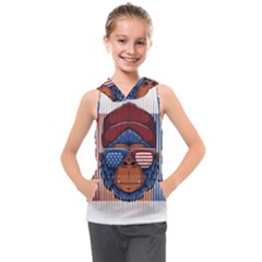 Gorilla Ape Zoo Mammal Usa Kids  Sleeveless Hoodie by Sarkoni