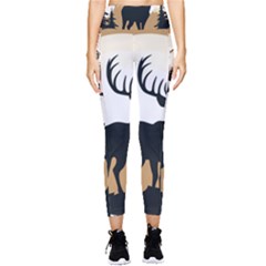 Deer Wildlife Nature Pocket Leggings  by Sarkoni