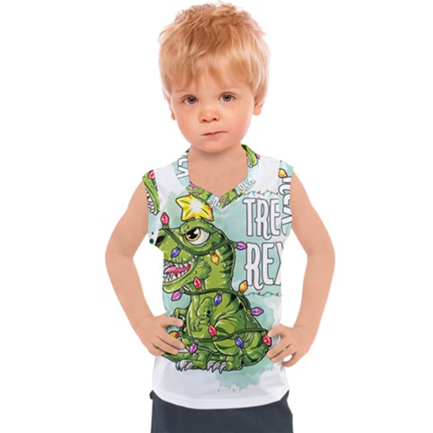 Dinosaur T-rex Dino Tyrannasaurus Kids  Sport Tank Top by Sarkoni